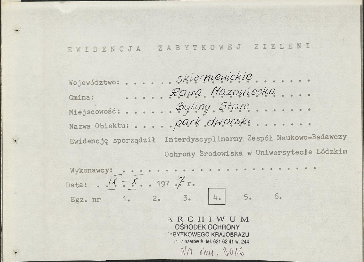 Ewidencja parkowa, skan nr 3