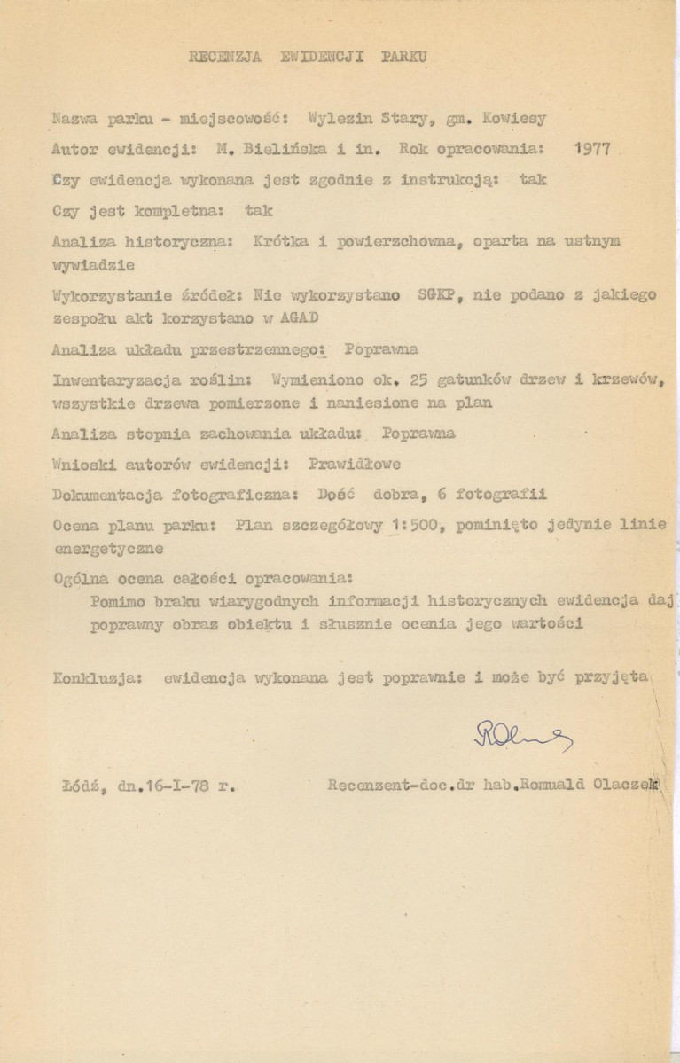 EP - Ewidencja parkowa, skan nr 3
