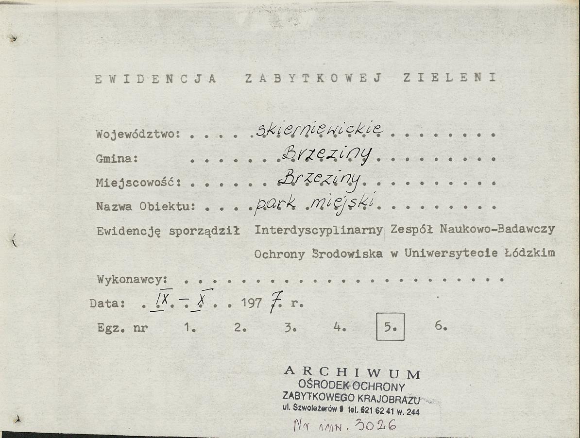 Ewidencja parkowa, skan nr 3