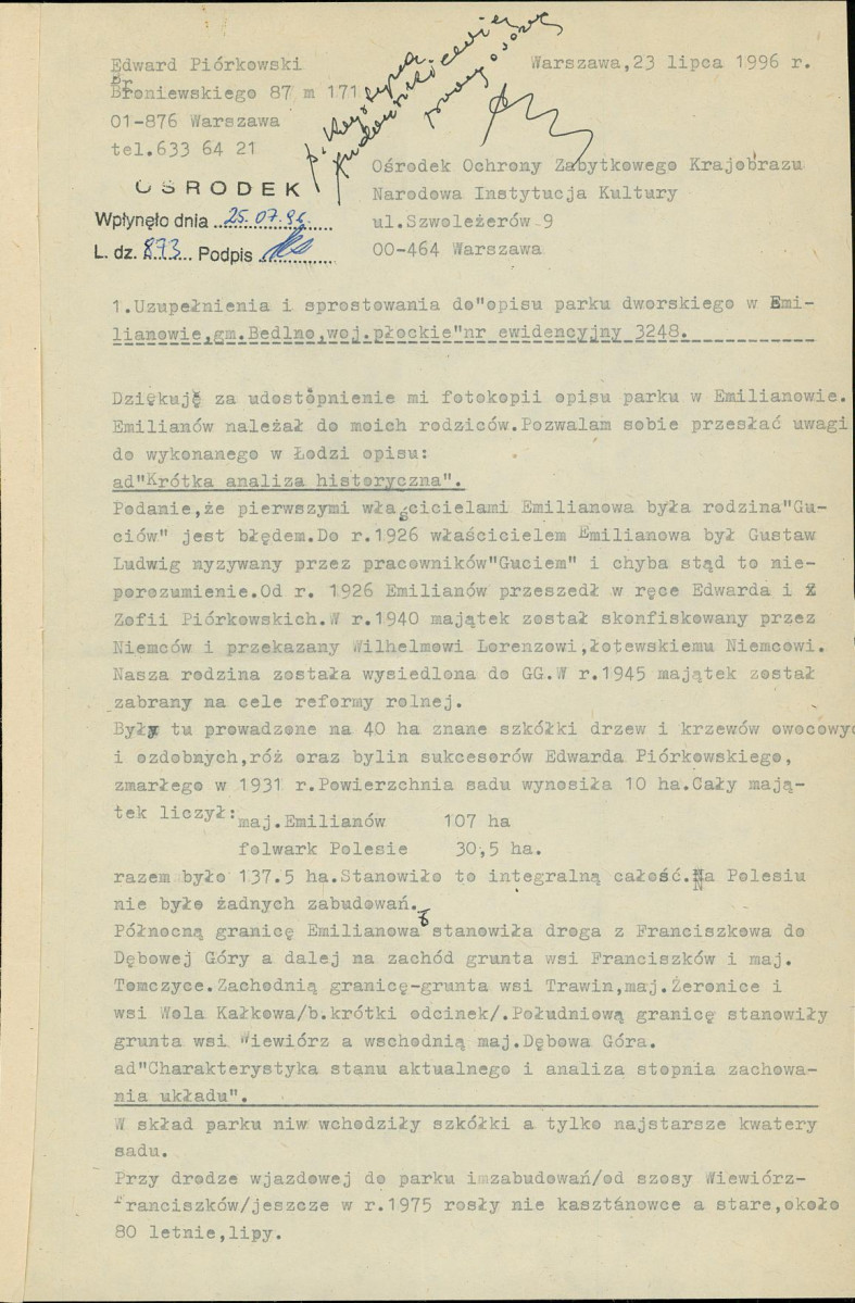 Ewidencja parkowa, skan nr 3