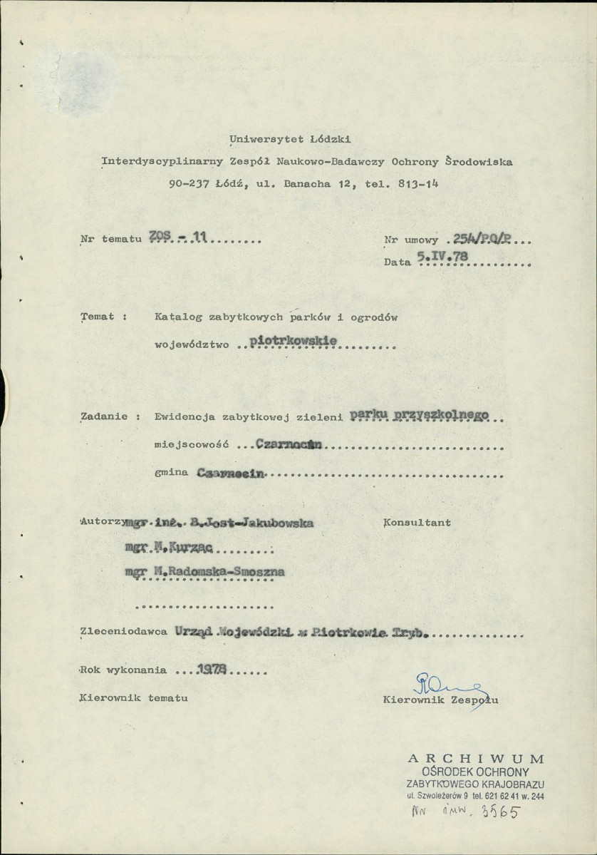 Ewidencja parkowa, skan nr 4