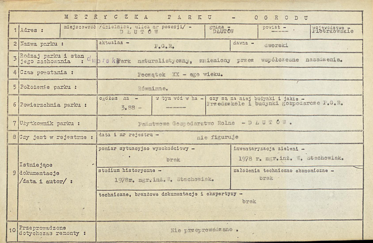 EP - Ewidencja parkowa, skan nr 5
