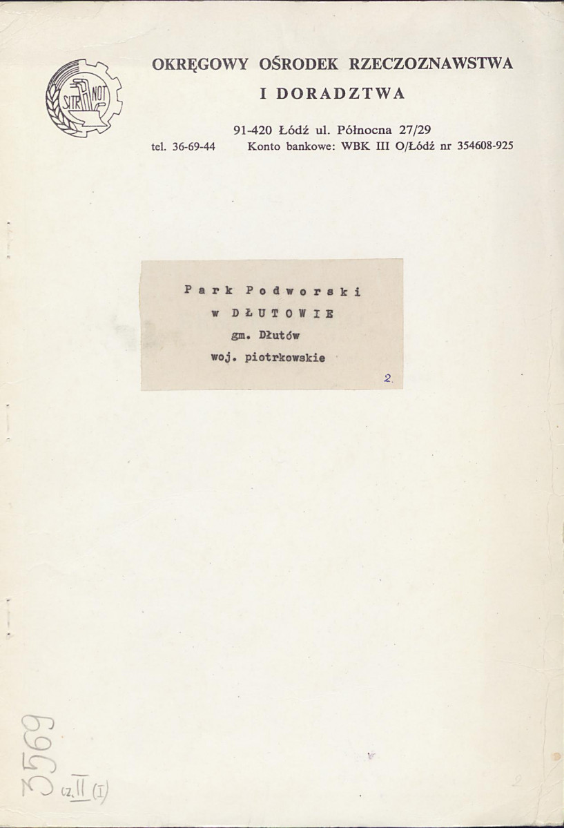 EP - Ewidencja parkowa, skan nr 33