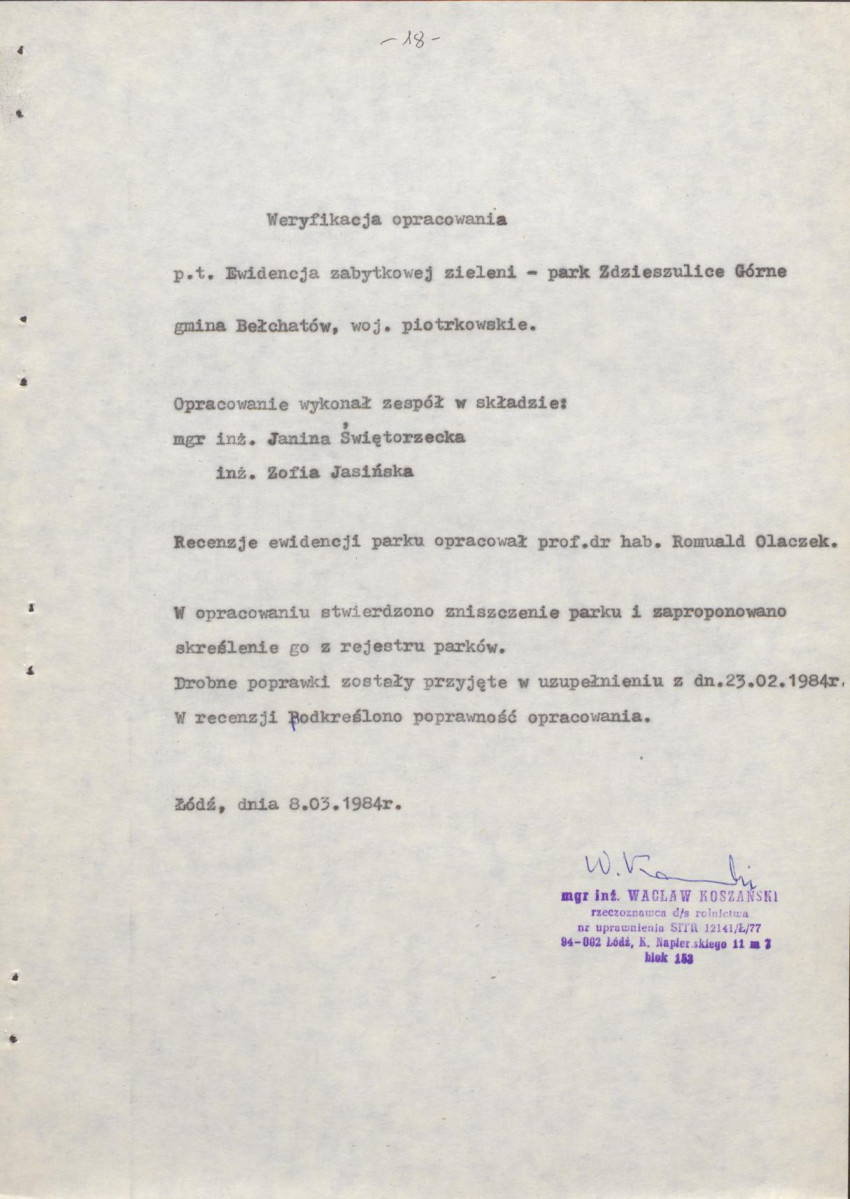 EP - Ewidencja parkowa, skan nr 23