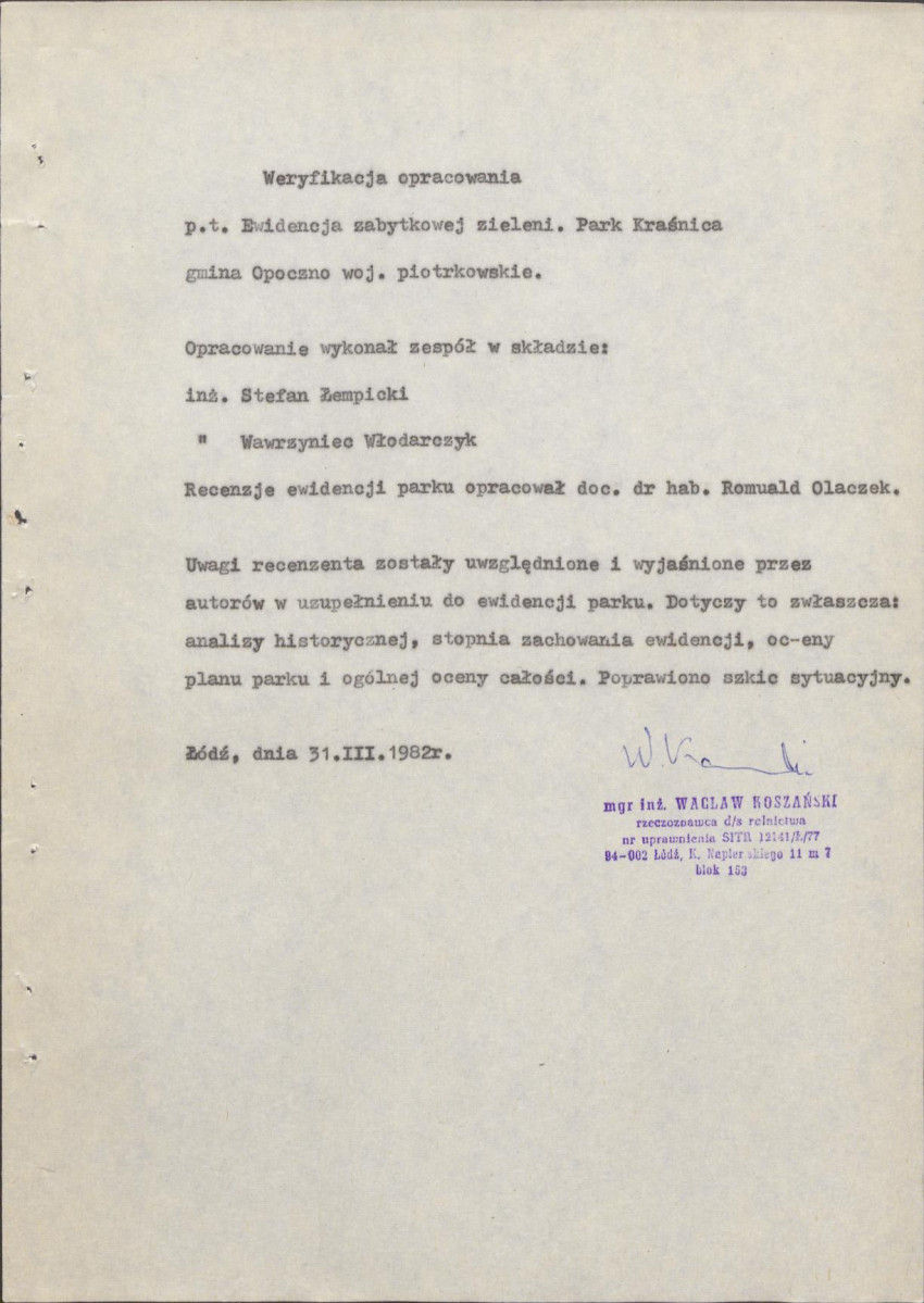 Ewidencja parkowa, skan nr 29