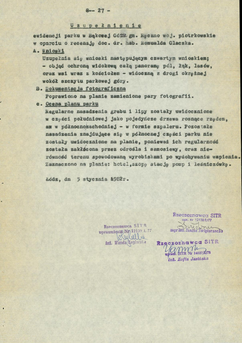 Ewidencja parkowa, skan nr 33
