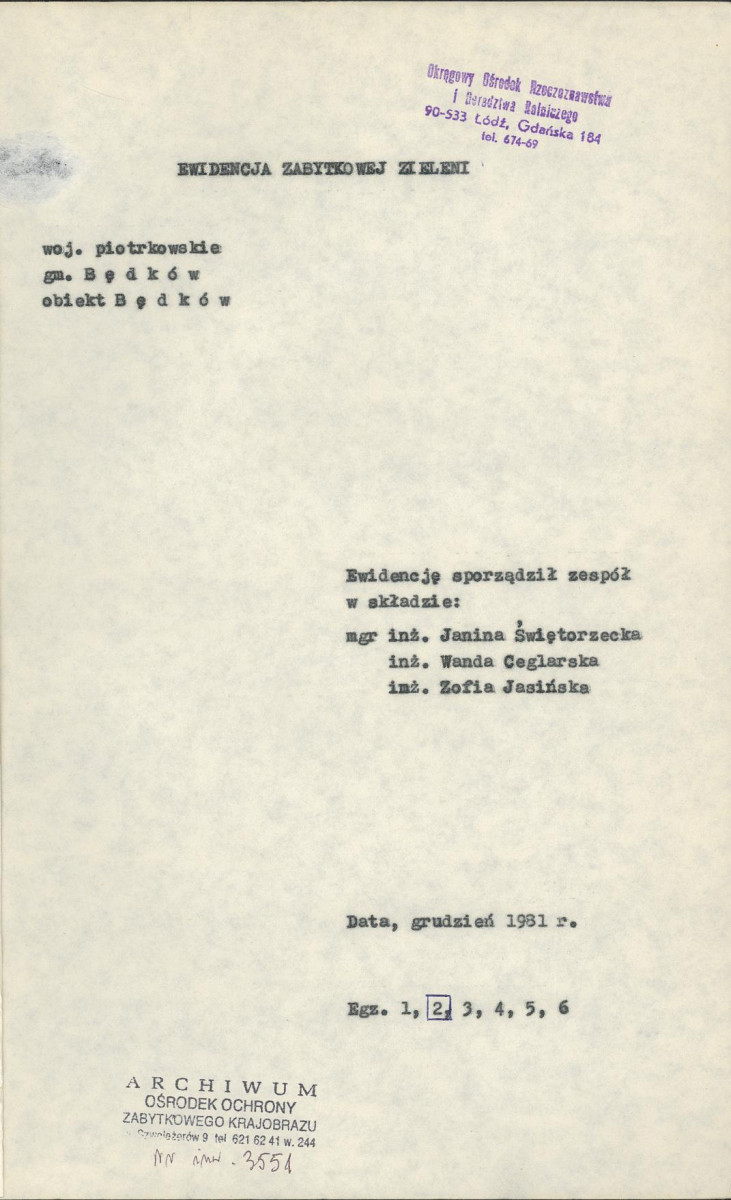 EP - Ewidencja parkowa, skan nr 4