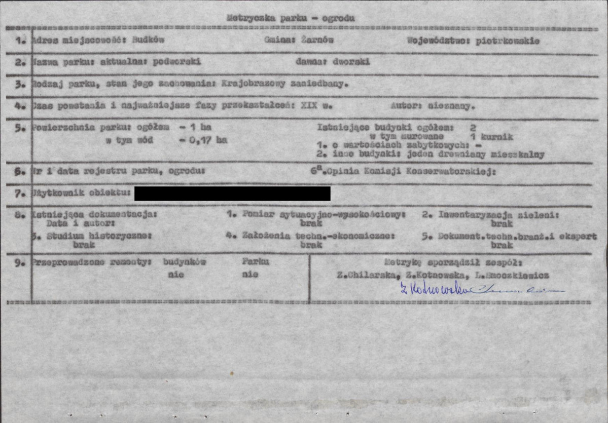EP - Ewidencja parkowa, skan nr 8