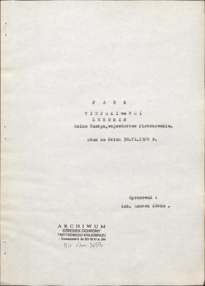 EP - Ewidencja parkowa, skan nr 6