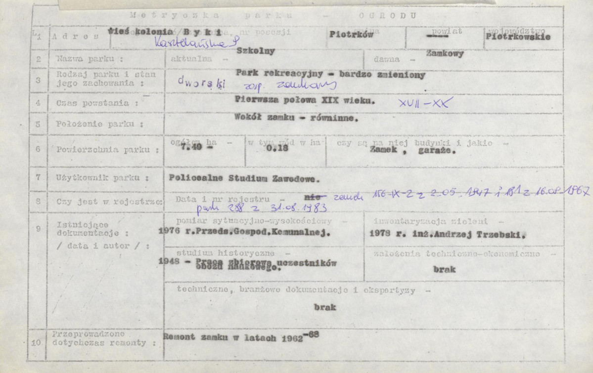 Ewidencja parkowa, skan nr 5