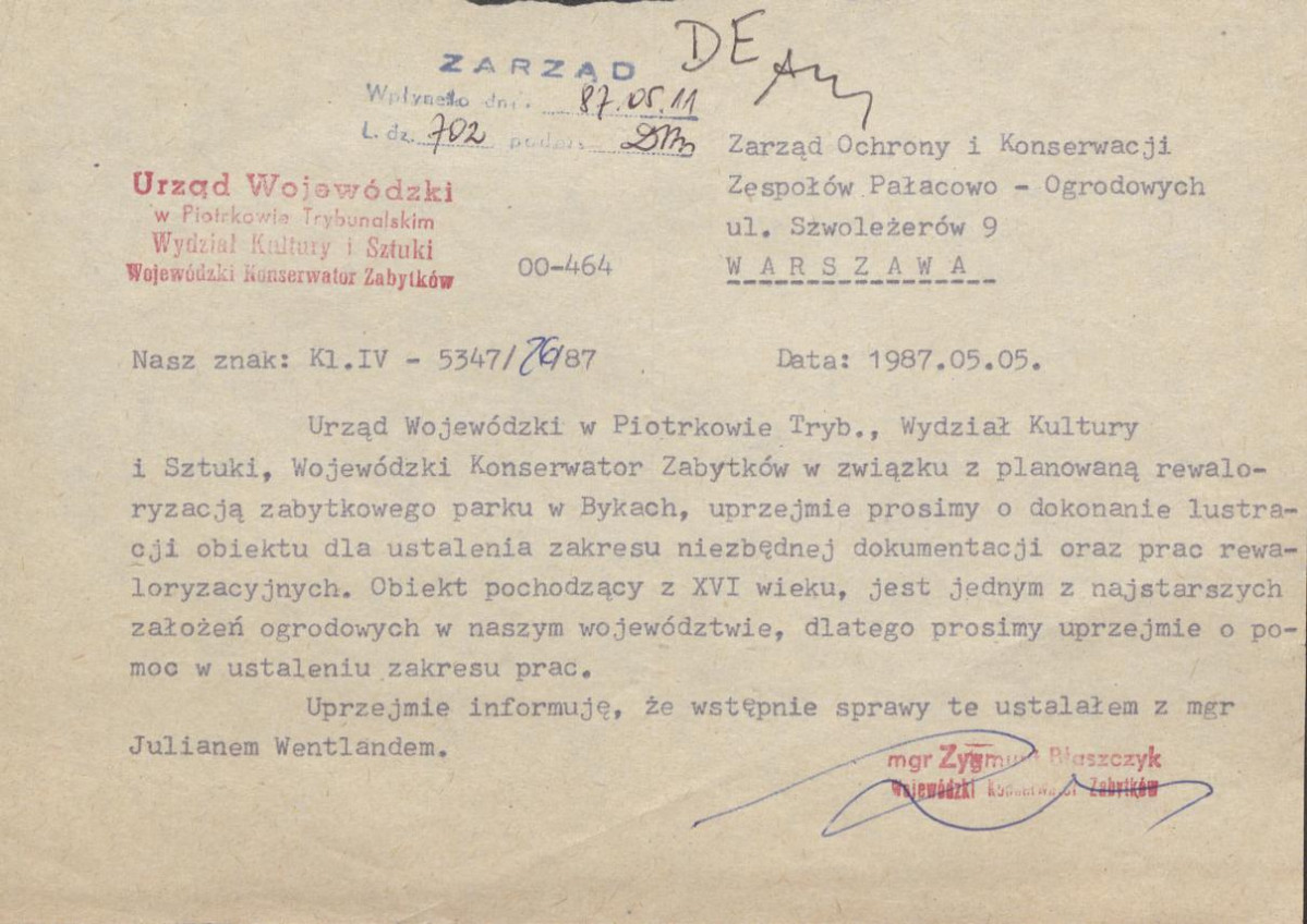 Ewidencja parkowa, skan nr 27