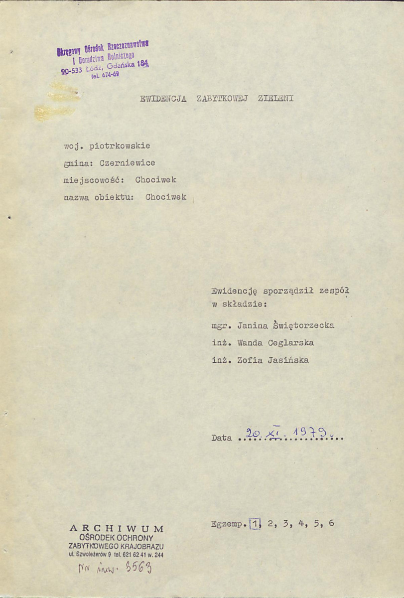 EP - Ewidencja parkowa, skan nr 4