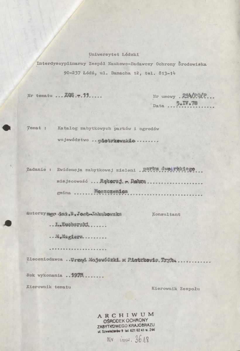 EP - Ewidencja parkowa, skan nr 4