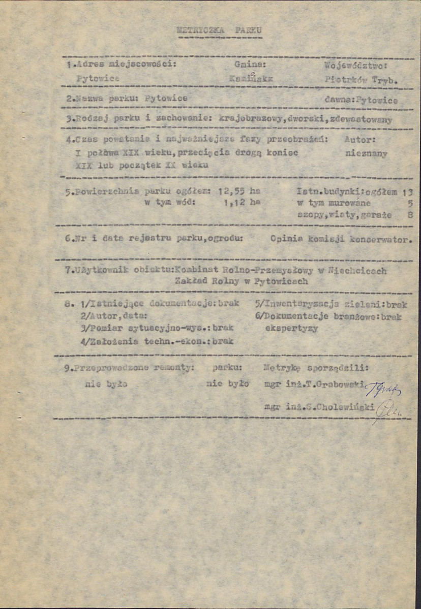 EP - Ewidencja parkowa, skan nr 8