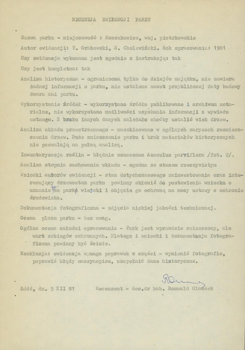 Ewidencja parkowa, skan nr 17