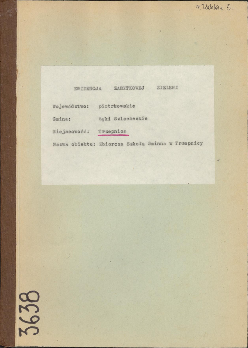 EP - Ewidencja parkowa, skan nr 1
