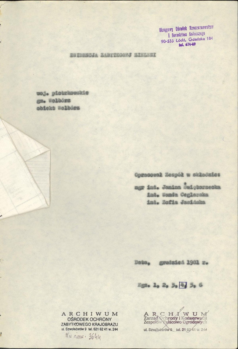 EP - Ewidencja parkowa, skan nr 4