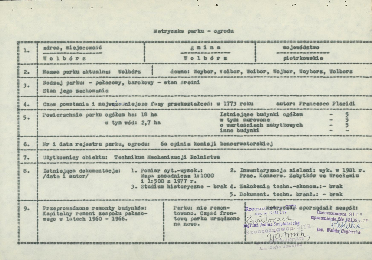 EP - Ewidencja parkowa, skan nr 5