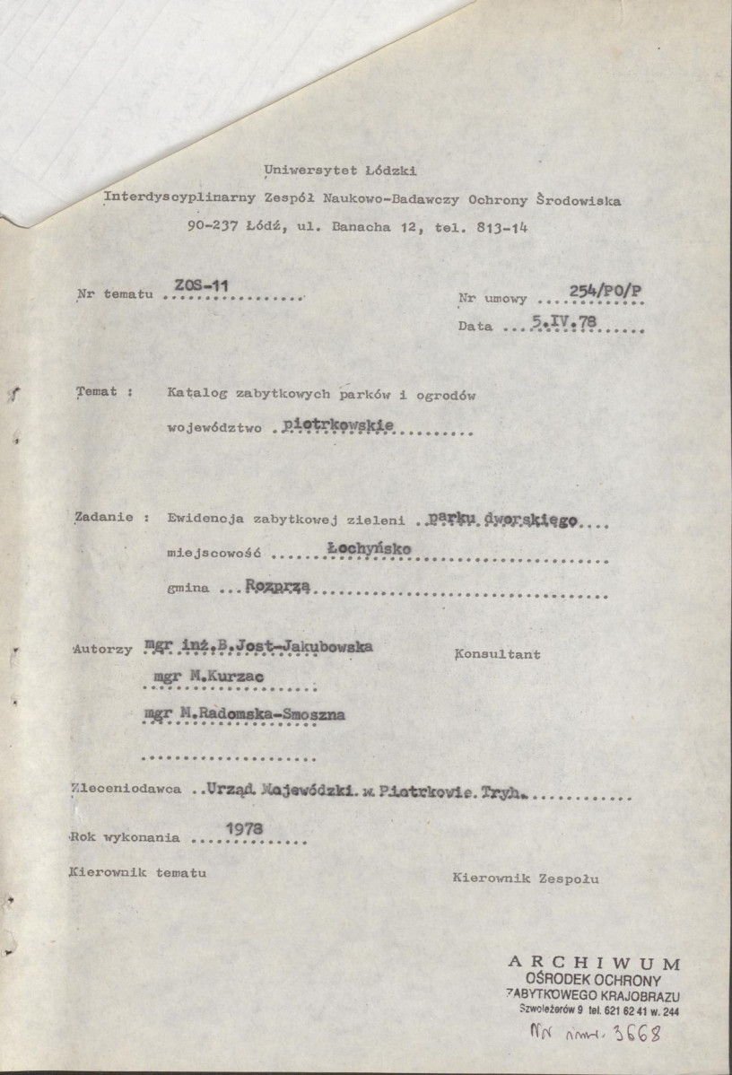 Ewidencja parkowa, skan nr 4