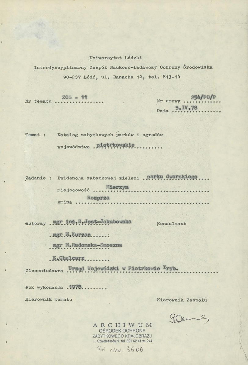 Ewidencja parkowa, skan nr 4