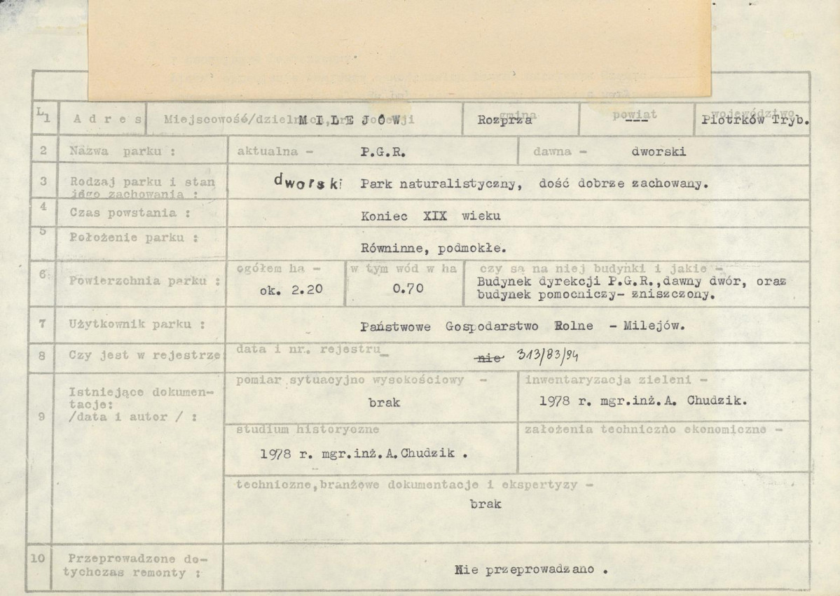 Ewidencja parkowa, skan nr 6