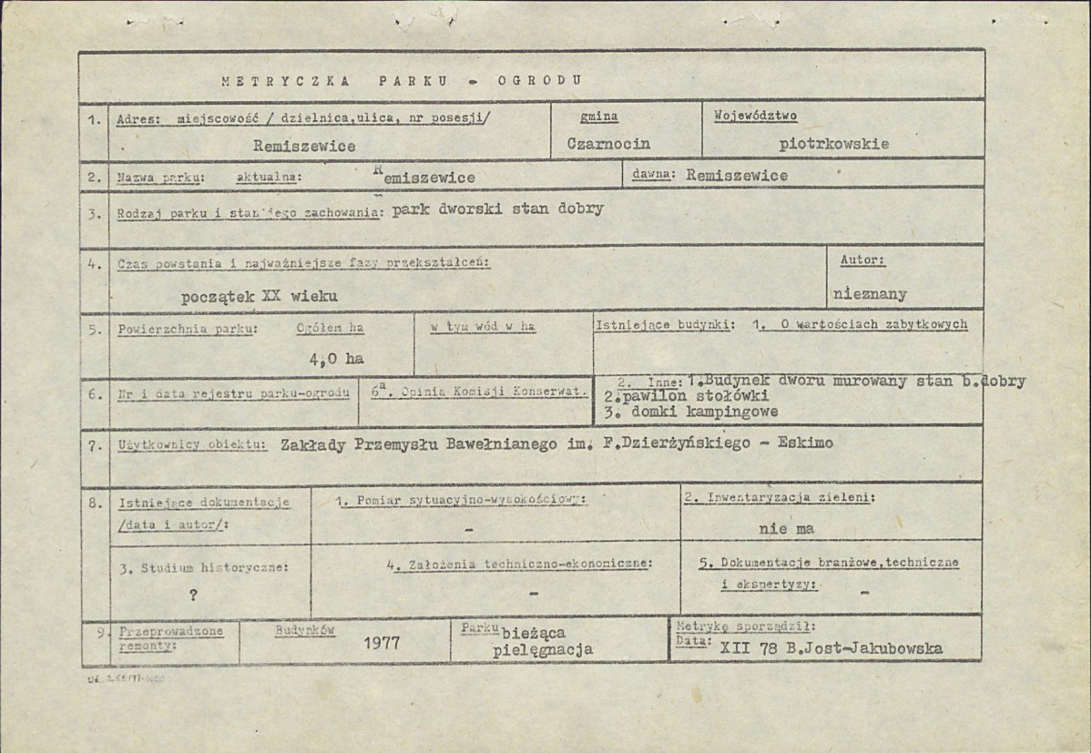 Ewidencja parkowa, skan nr 5