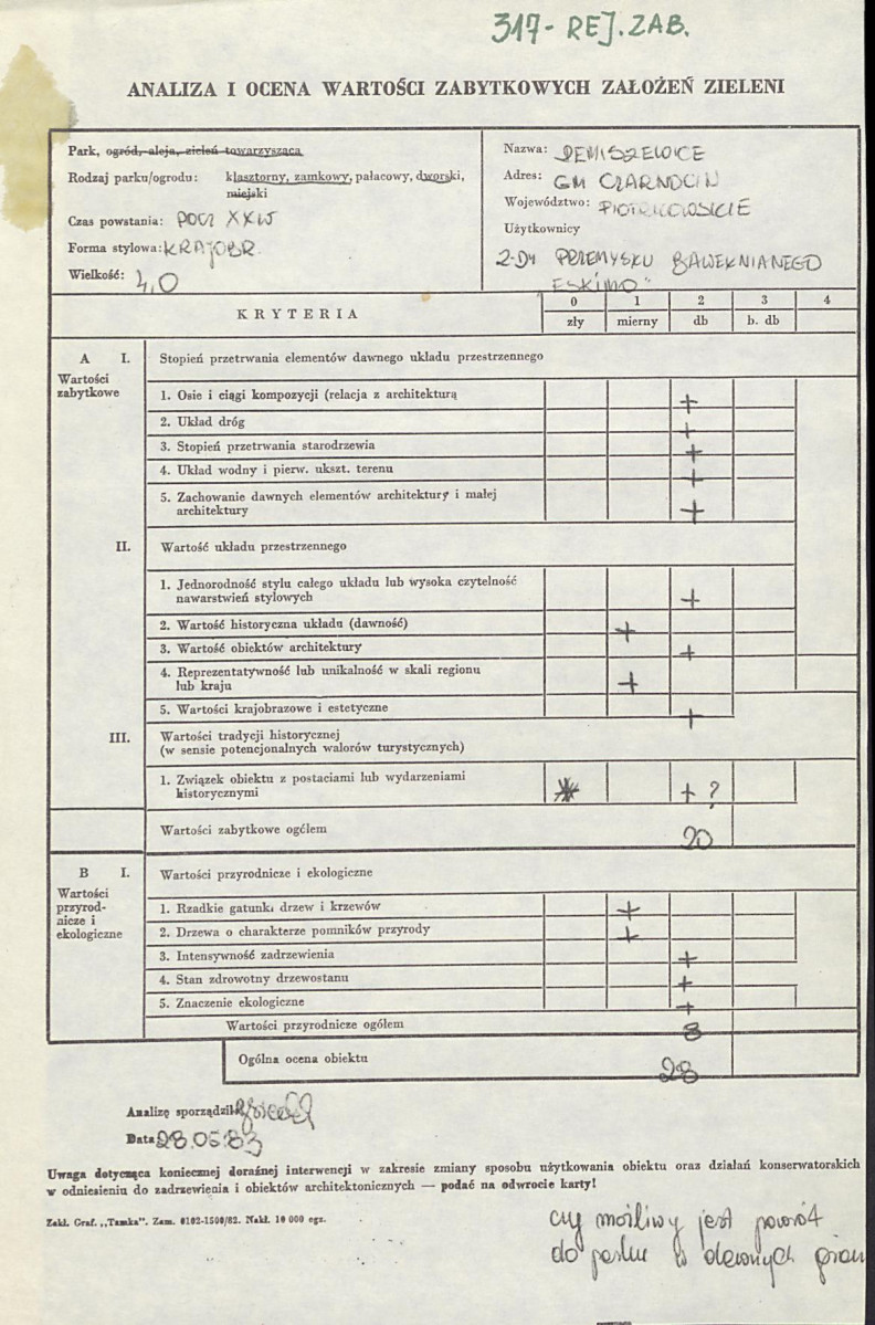 Ewidencja parkowa, skan nr 19