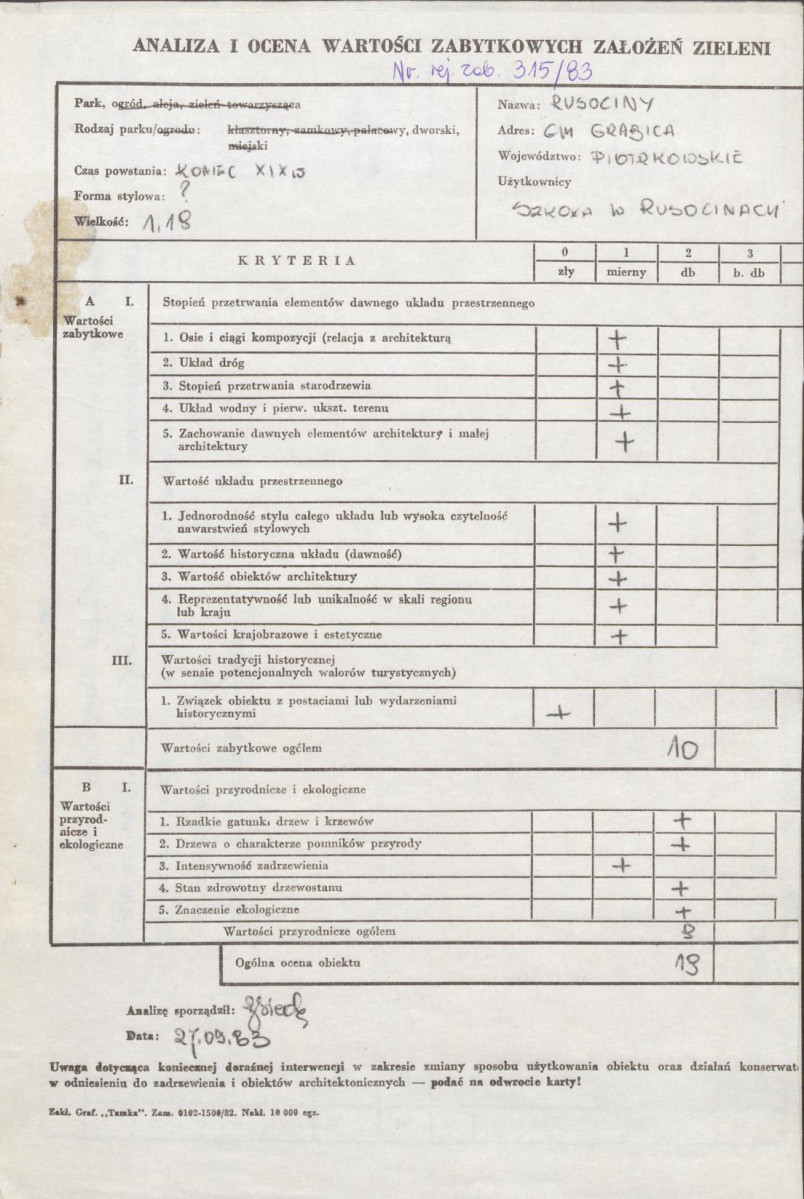 Ewidencja parkowa, skan nr 8