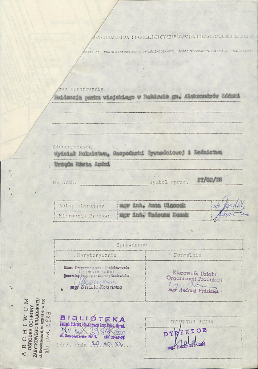 Ewidencja parkowa, skan nr 3