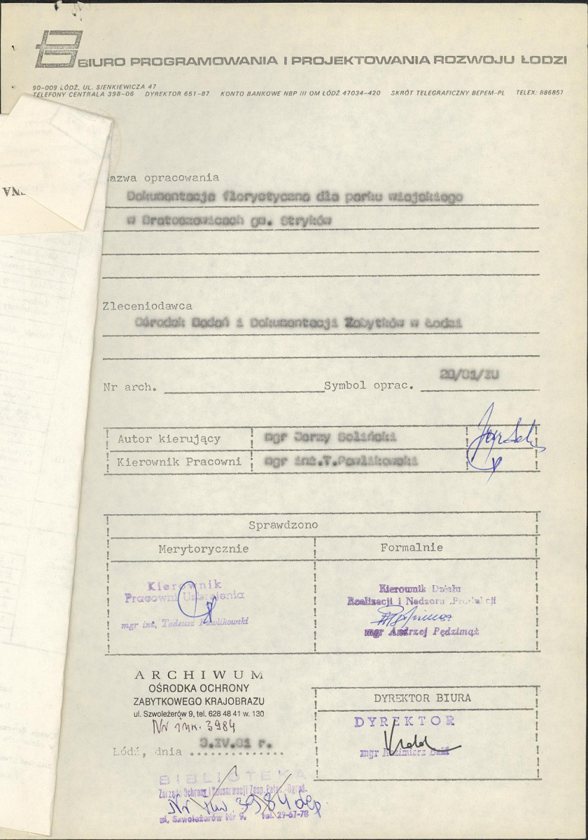 EP - Ewidencja parkowa, skan nr 4