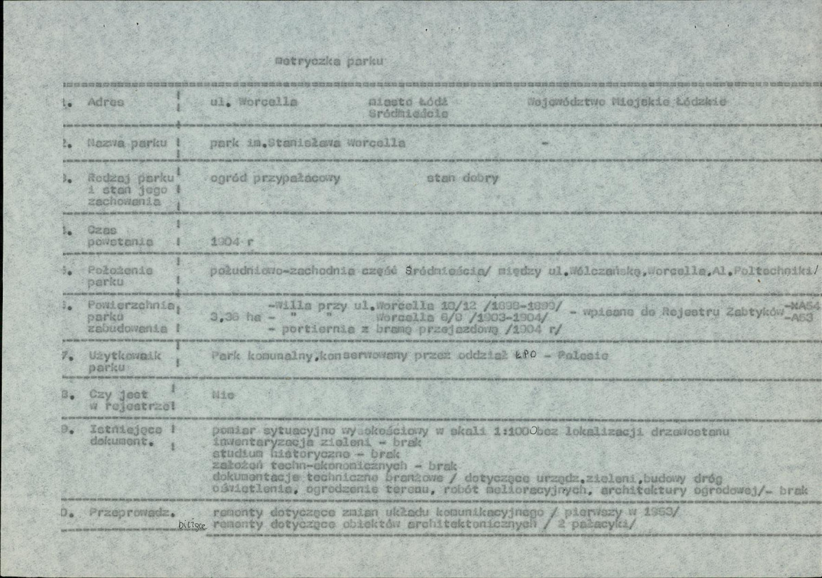 Ewidencja parkowa, skan nr 52