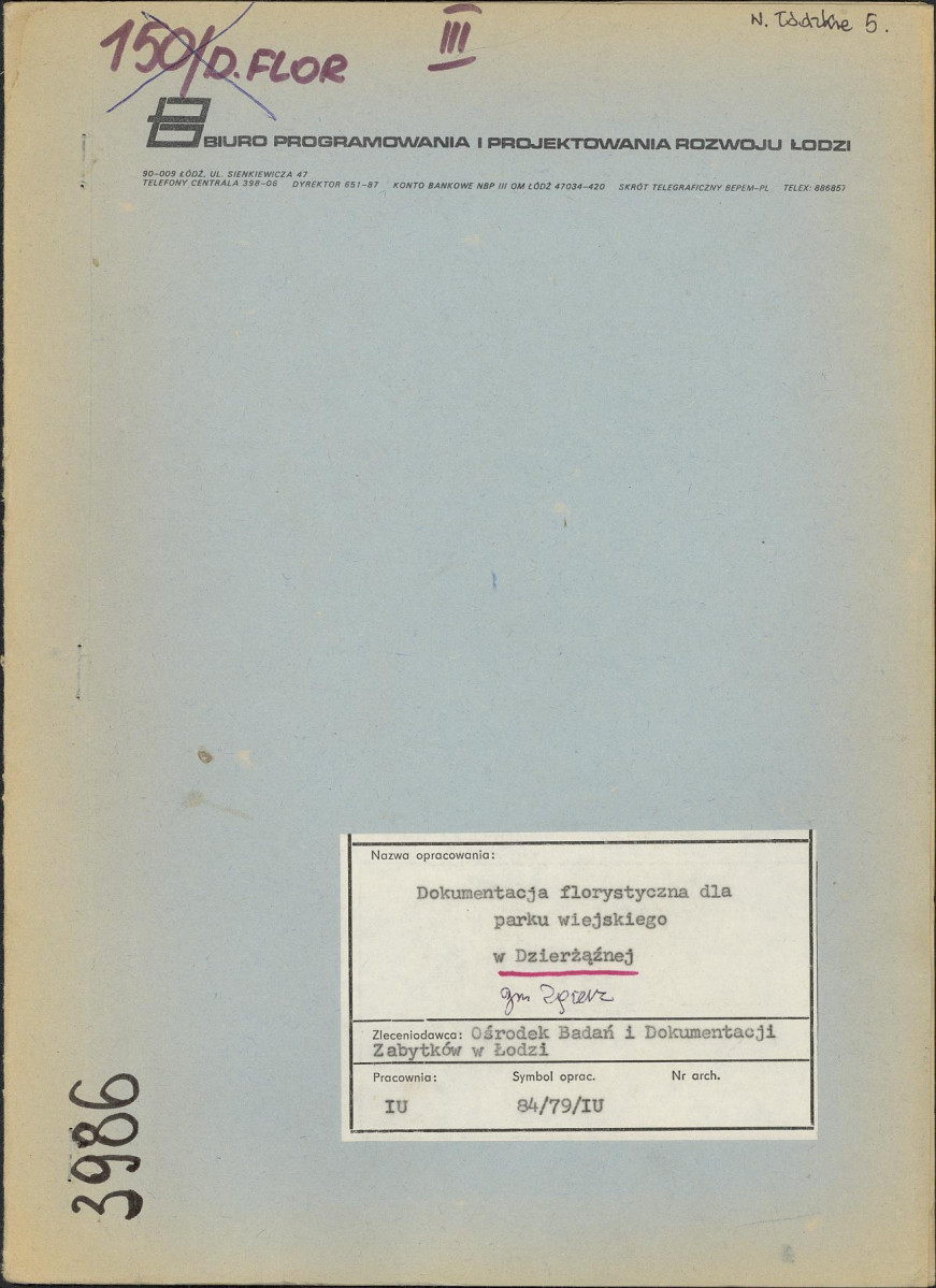 EP - Ewidencja parkowa, skan nr 1