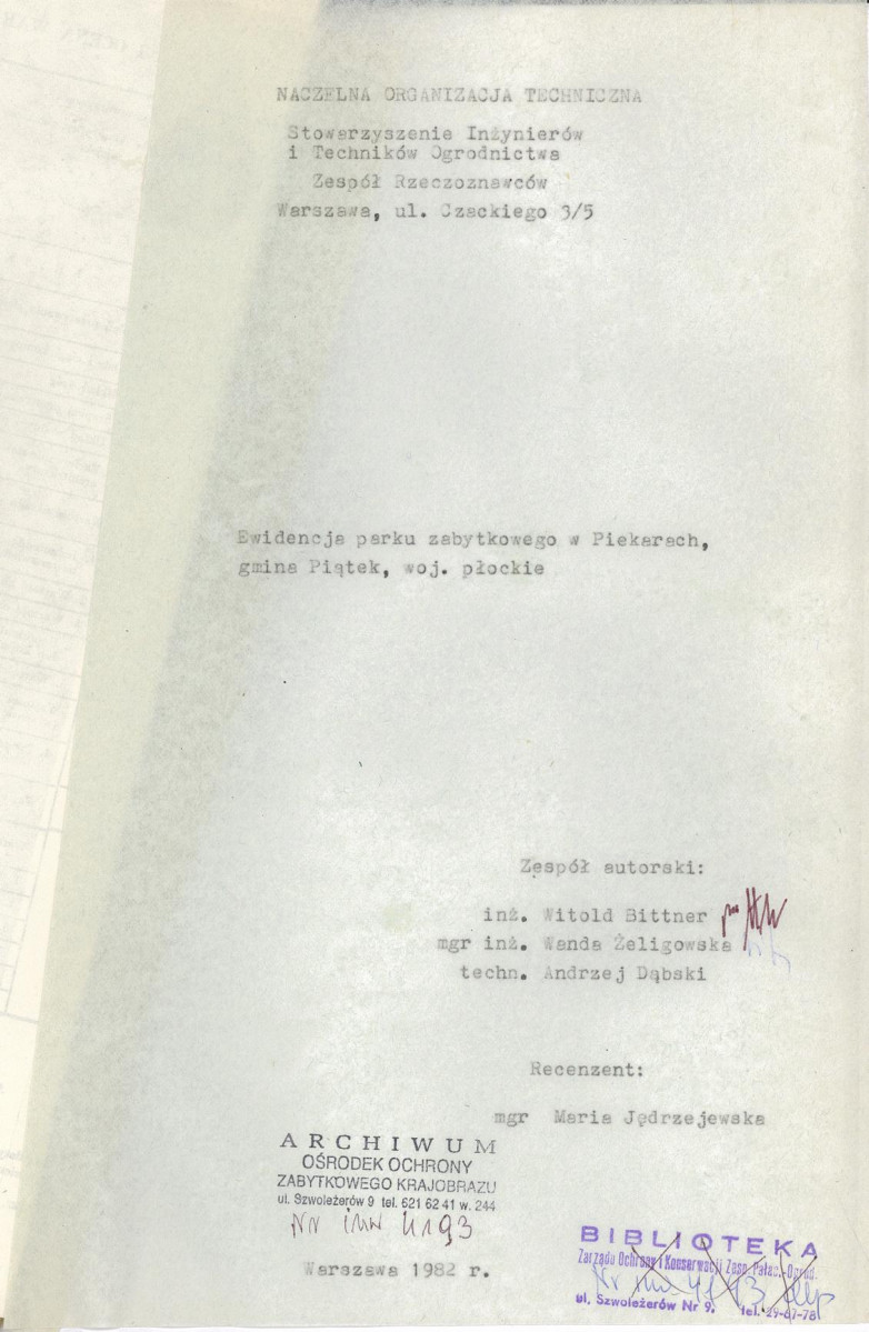 EP - Ewidencja parkowa, skan nr 4