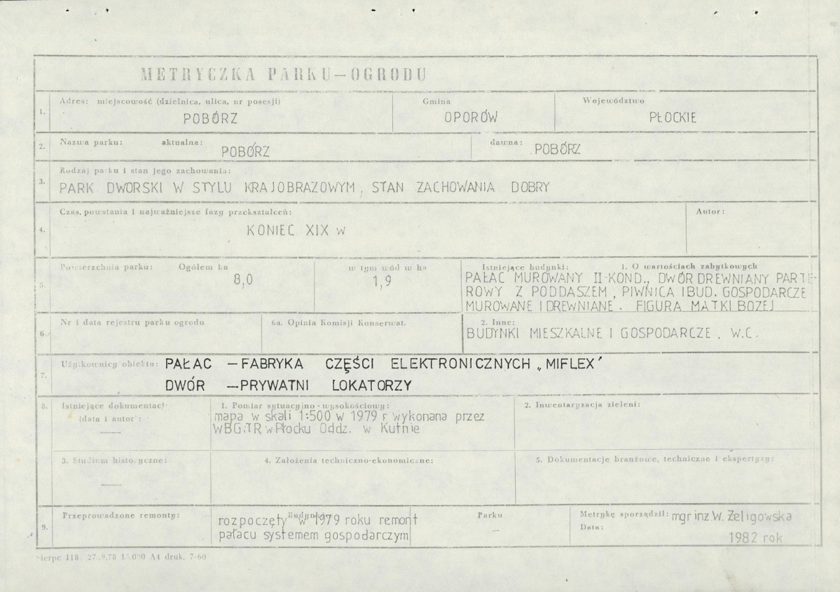 Ewidencja parkowa, skan nr 6