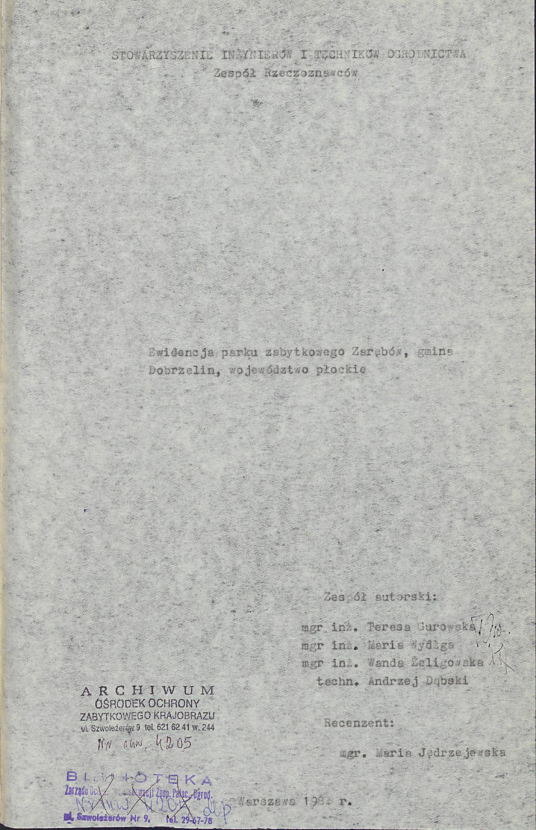 EP - Ewidencja parkowa, skan nr 5