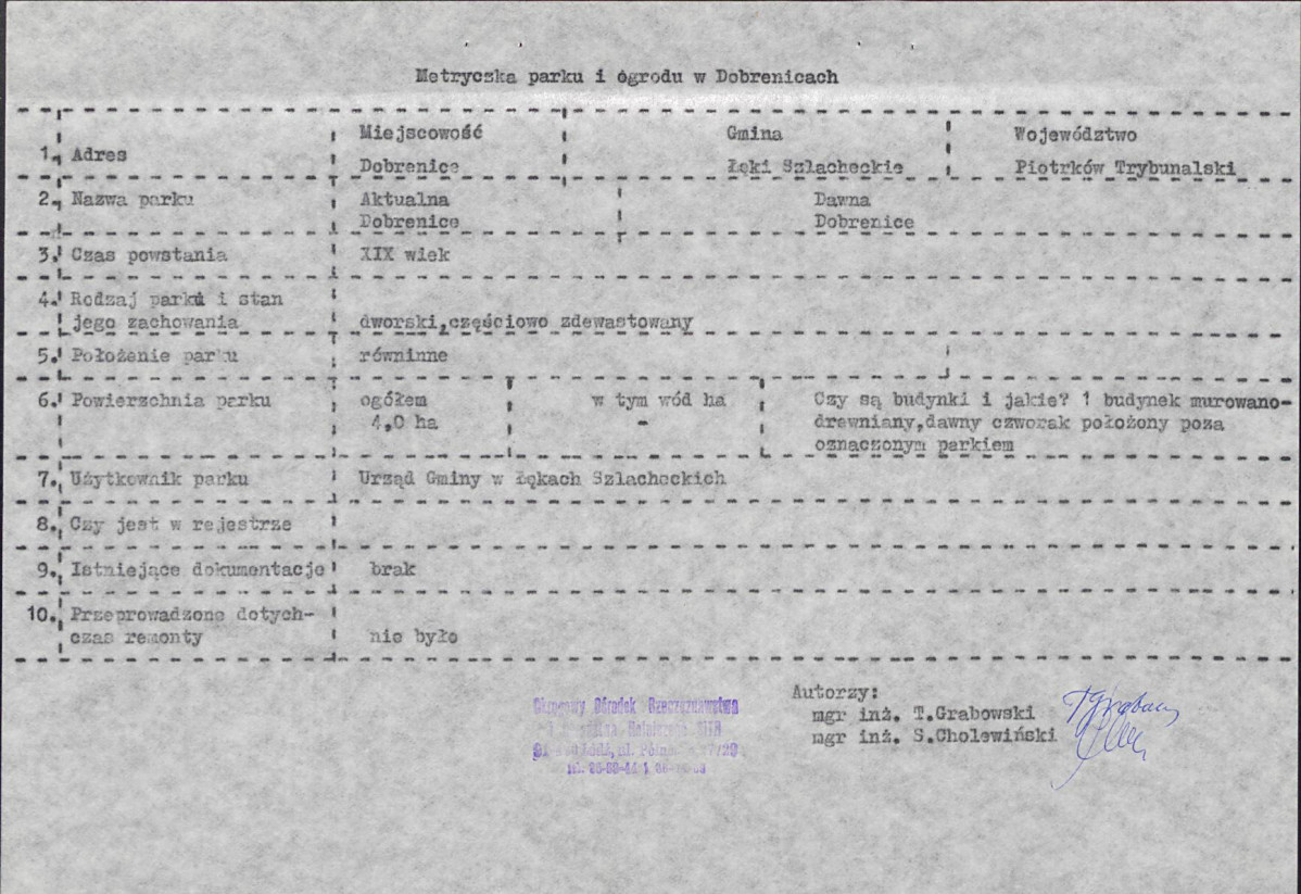 EP - Ewidencja parkowa, skan nr 8