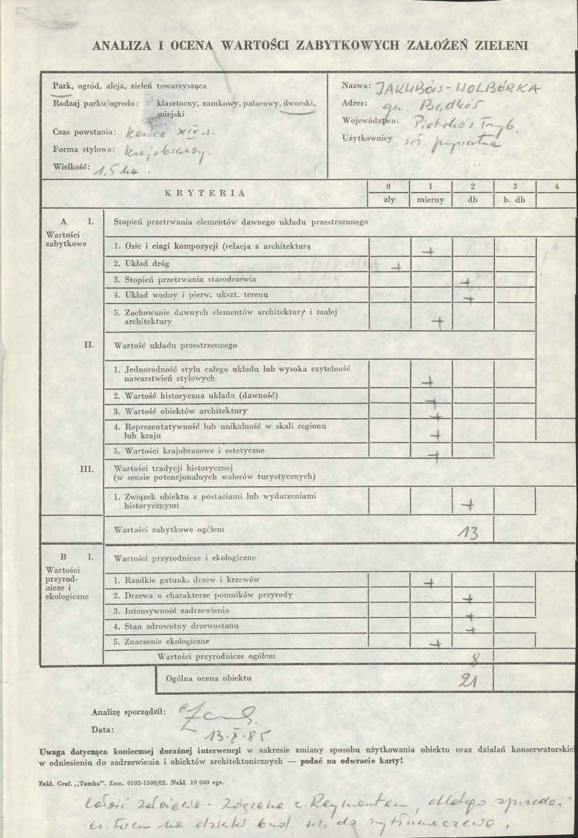 EP - Ewidencja parkowa, skan nr 3