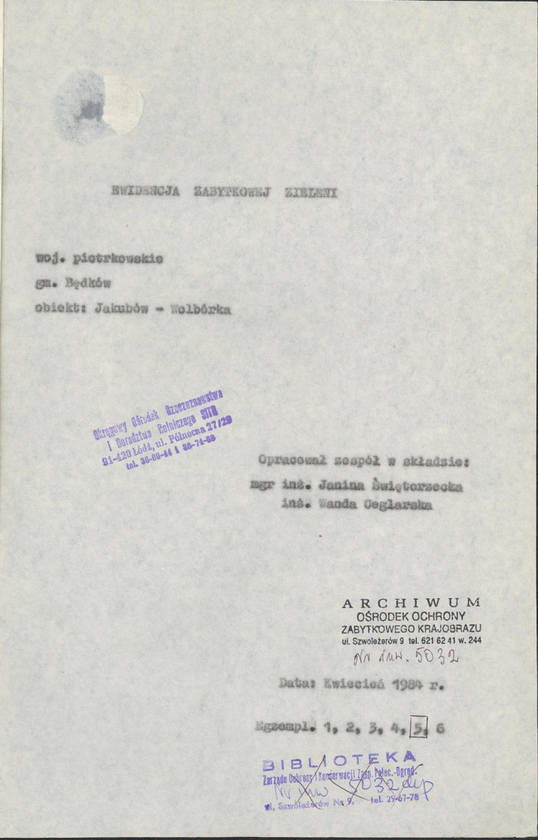 EP - Ewidencja parkowa, skan nr 4