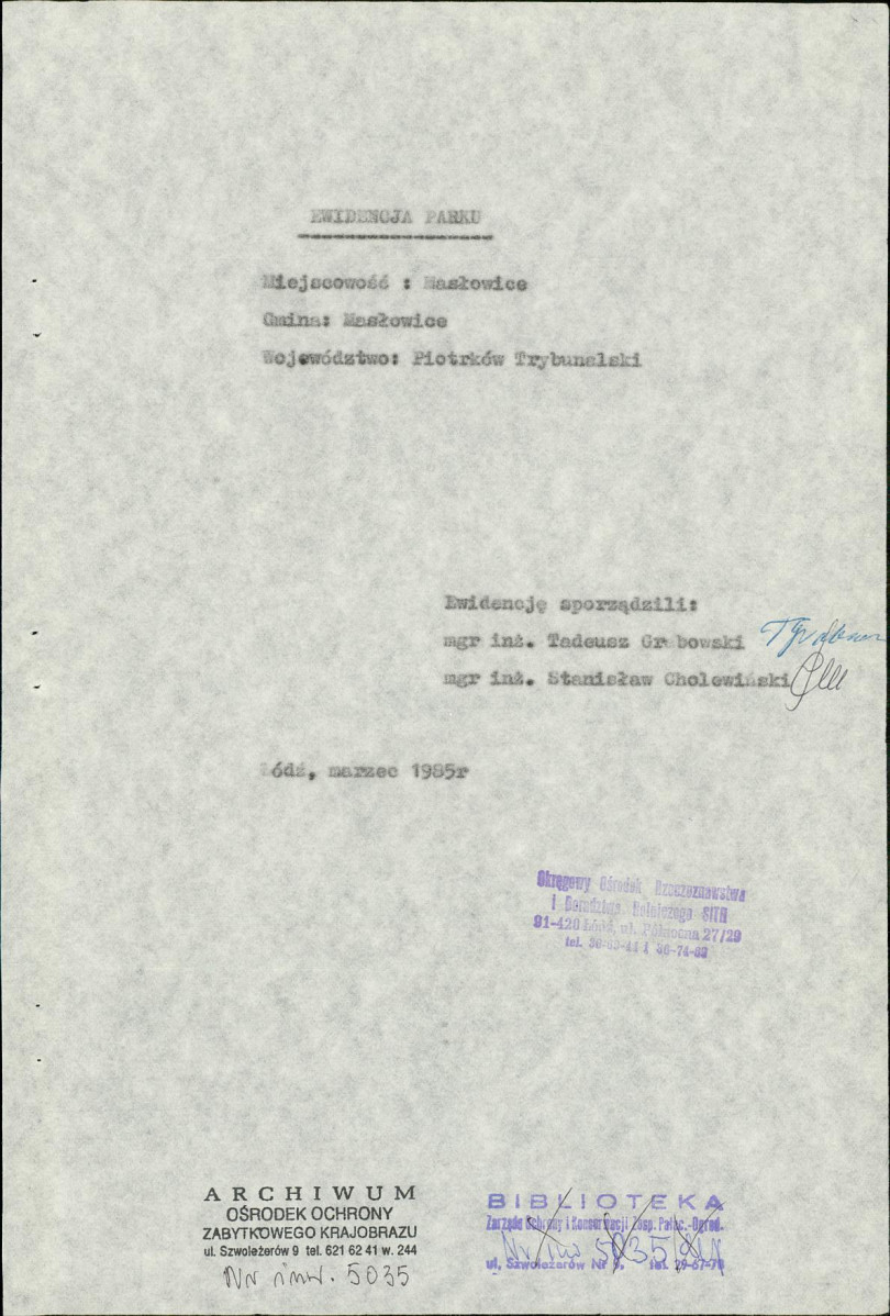 Ewidencja parkowa, skan nr 6