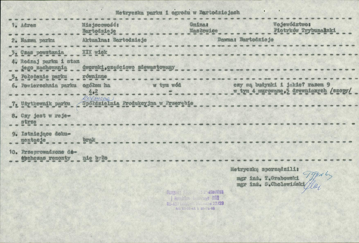 EP - Ewidencja parkowa, skan nr 8