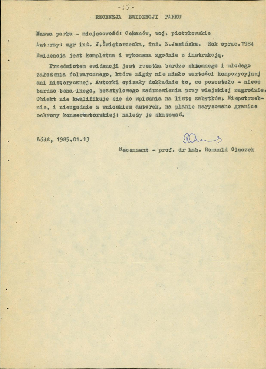 EP - Ewidencja parkowa, skan nr 20