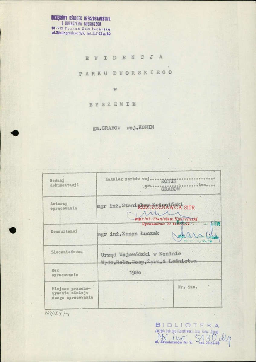 EP - Ewidencja parkowa, skan nr 5