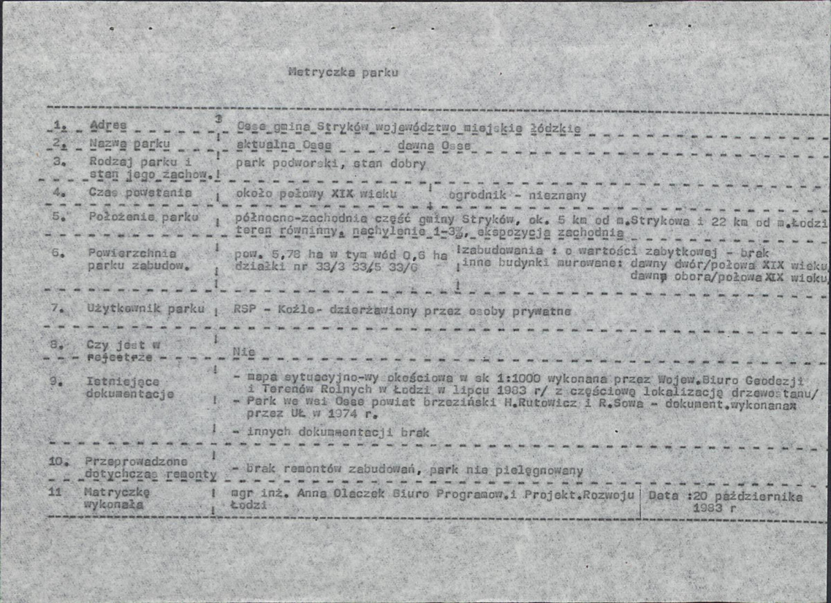 EP - Ewidencja parkowa, skan nr 6