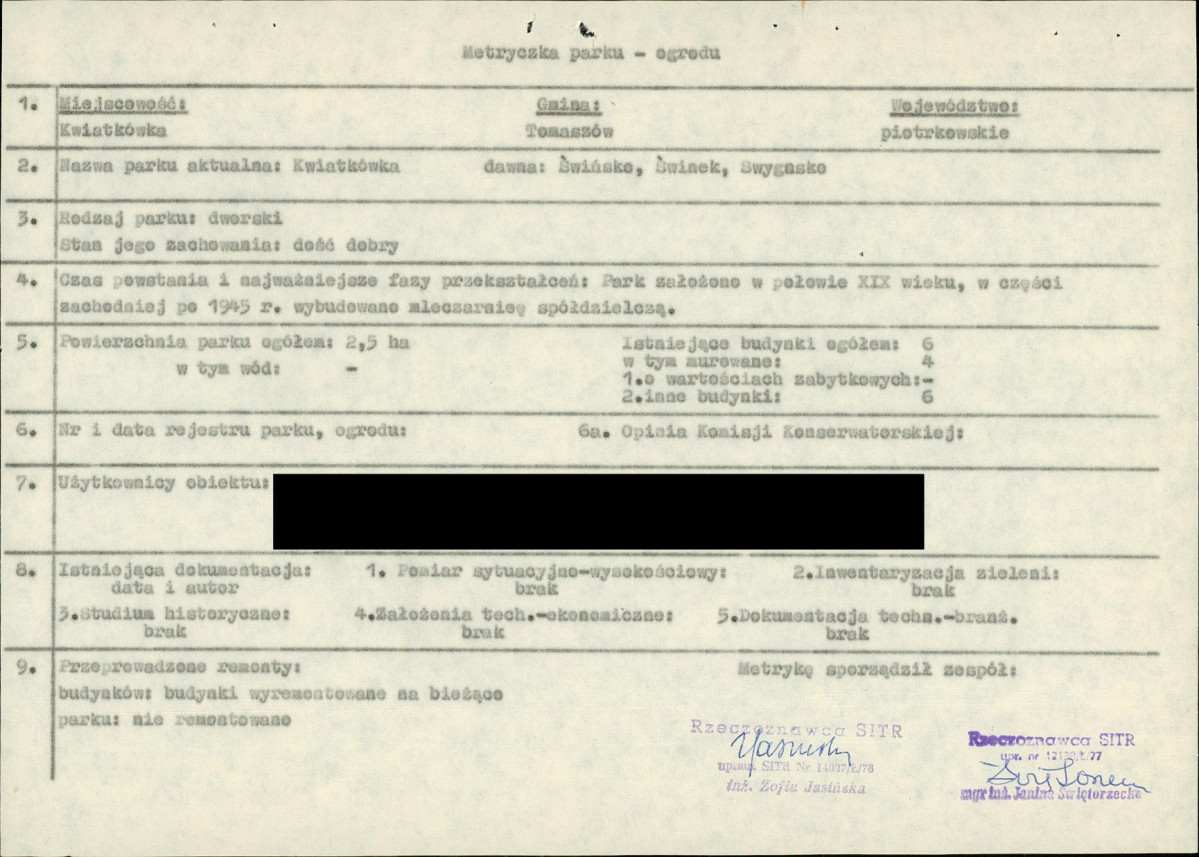 EP - Ewidencja parkowa, skan nr 8