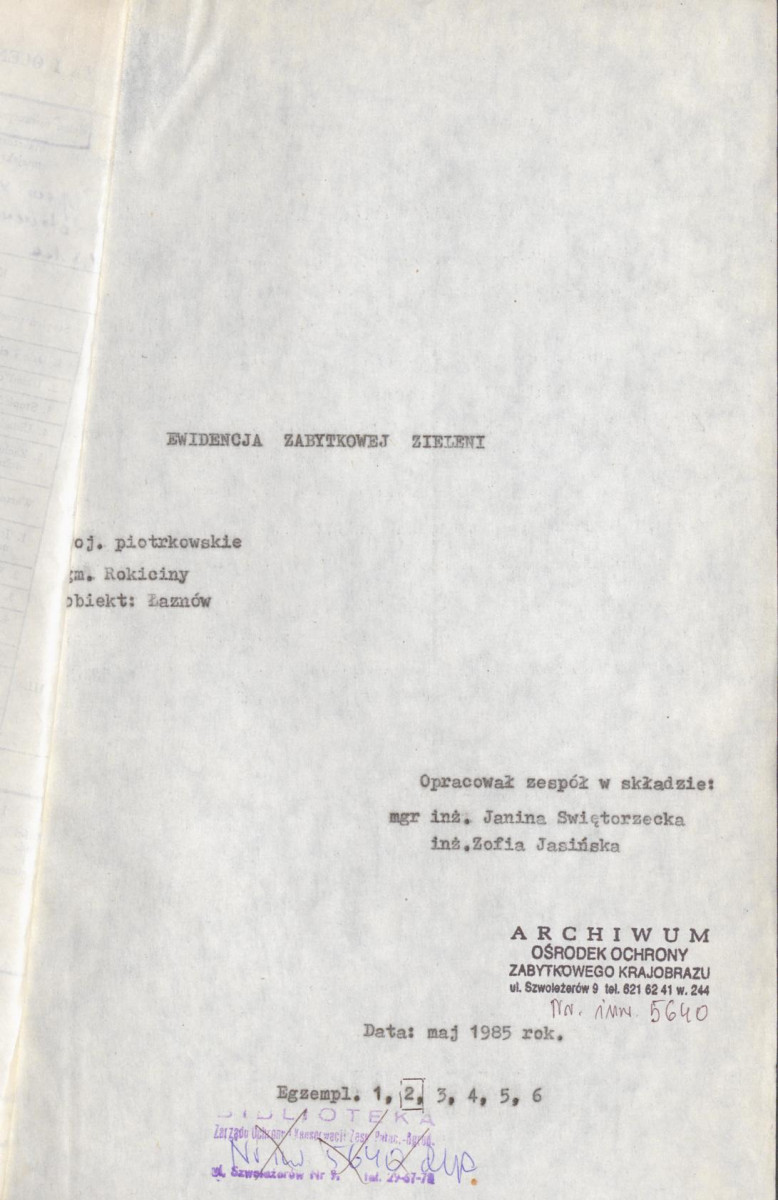 EP - Ewidencja parkowa, skan nr 5