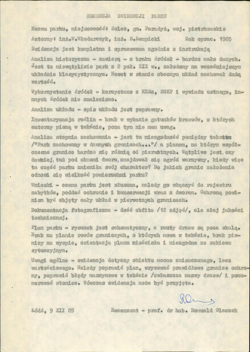 EP - Ewidencja parkowa, skan nr 5