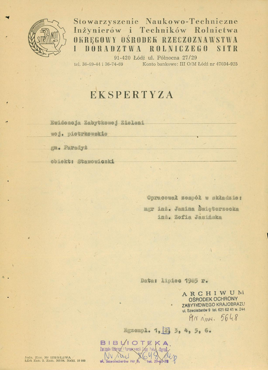 EP - Ewidencja parkowa, skan nr 4