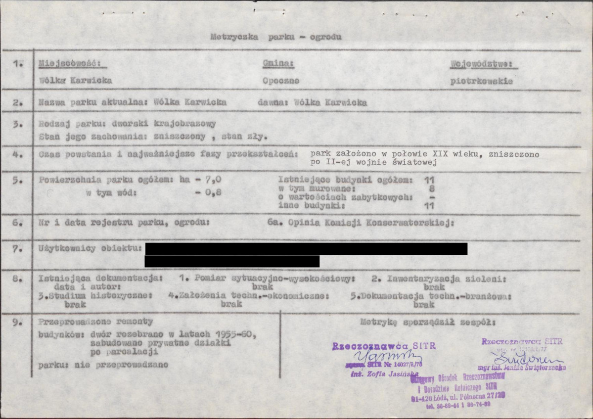 EP - Ewidencja parkowa, skan nr 7