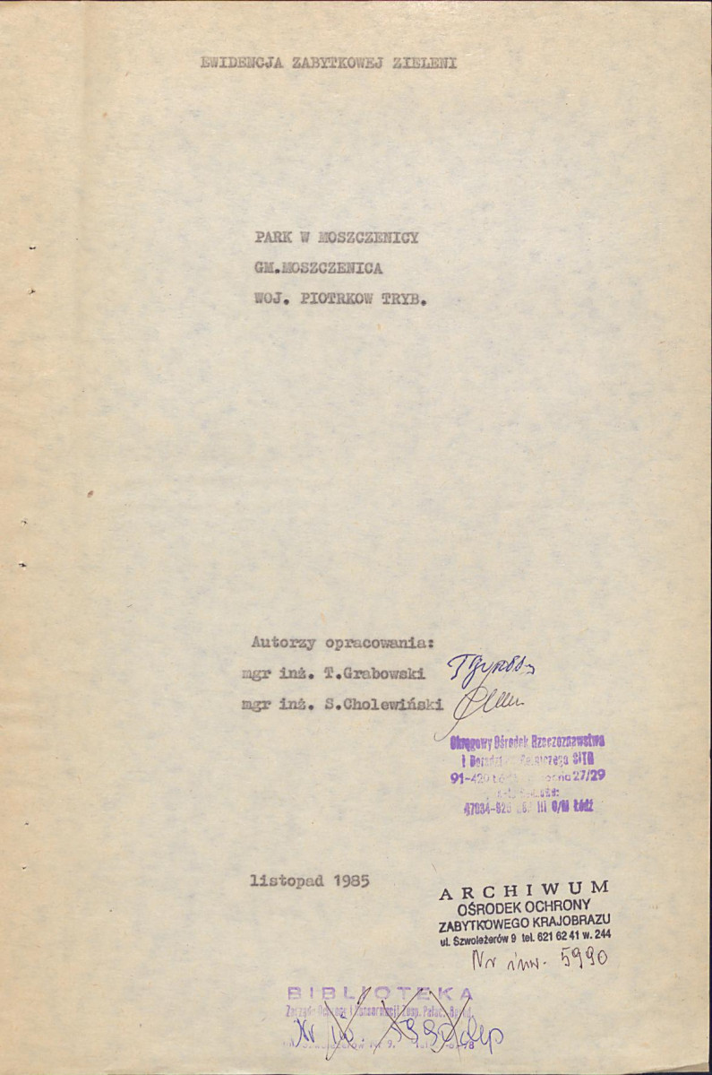 EP - Ewidencja parkowa, skan nr 6
