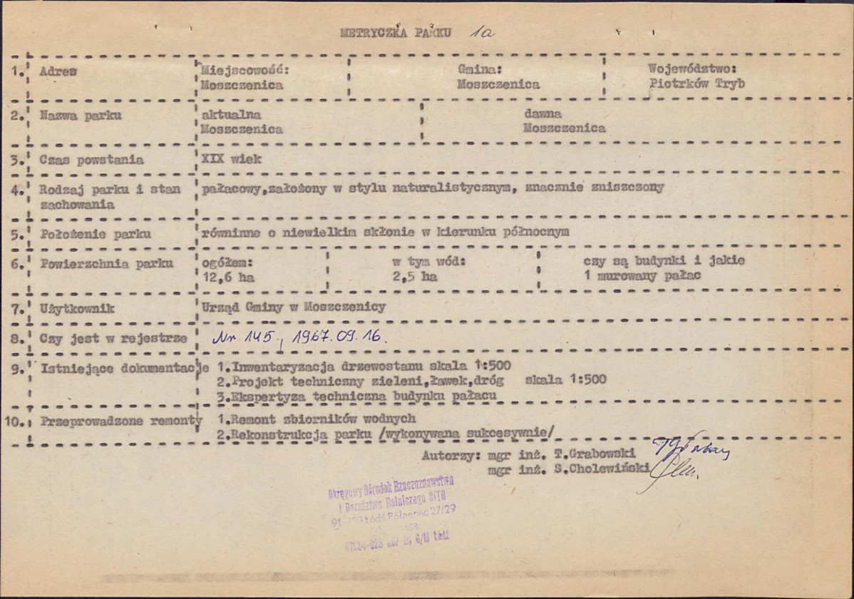EP - Ewidencja parkowa, skan nr 7